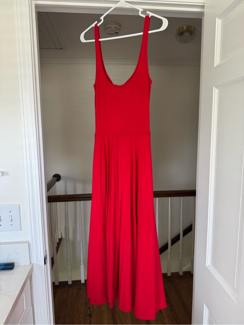 NWT Reformation Red Sleeveless Scoop Neck Maxi Dress